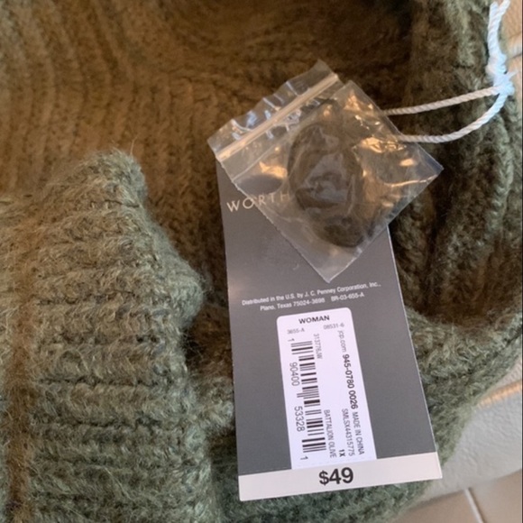 𝅺NWT Olive Green Crew Neck Pullover Sweater Womens Sz 1x - Picture 2 of 10